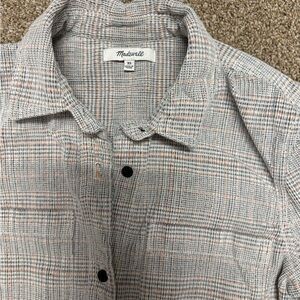 Madewell corduroy plaid jacket women’s shirt XS